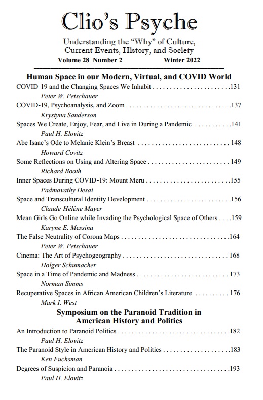 Clio's Psyche: Table of contents Winter 2022